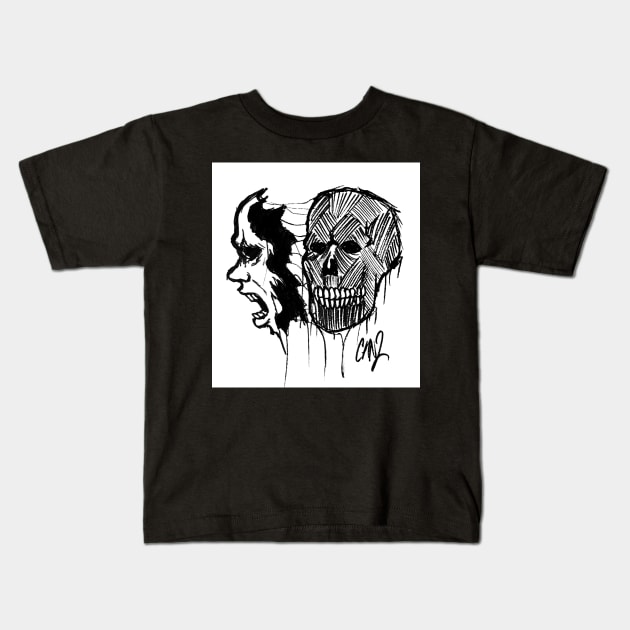 Face Off Kids T-Shirt by DMArtwork